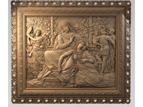 SKULPTURGEM&Auml;LDE MIT CNC-MASCHINE GEFORMT 3D Druckmodell