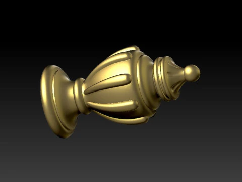 Luxurious classic golden cnc engraved wrought iron wood model 3D printed model 3D Print Model