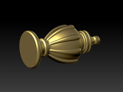 Luxurious classic golden cnc engraved wrought iron wood model 3D printed model 3D Print Model