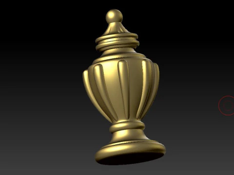 Luxurious classic golden cnc engraved wrought iron wood model 3D printed model 3D Print Model