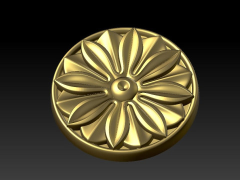Luxurious classic golden cnc engraved wrought iron wood model 3D printed model 3D 打印模型