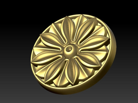 Luxurious classic golden cnc engraved wrought iron wood model 3D printed model 3D-Druckmodell