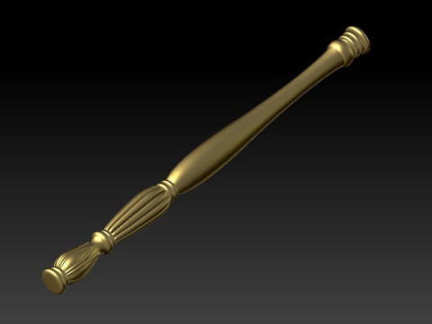 Luxurious classic golden cnc engraved wrought iron wood model 3D printed model Modello di stampa 3D
