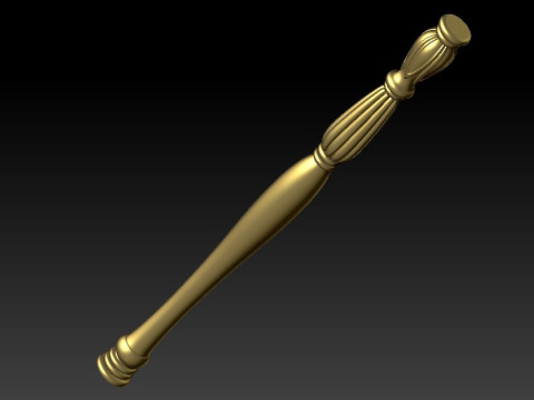 Luxurious classic golden cnc engraved wrought iron wood model 3D printed model Modello di stampa 3D