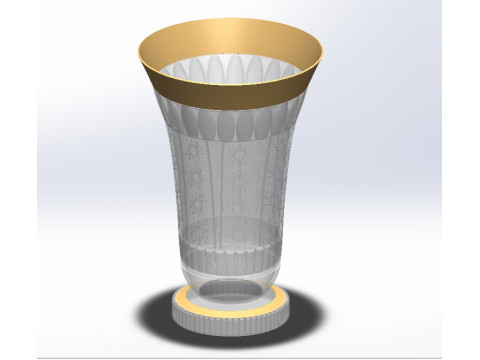 Flower vase models 3D printing metal processing glass and crystal interior decoration Modelo de impresión 3D