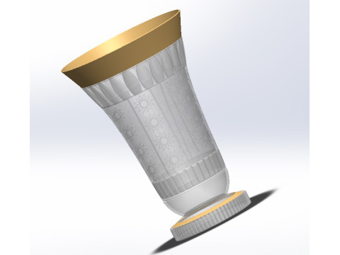 Flower vase models 3D printing metal processing glass and crystal interior decoration 3D Print Model