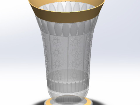 Flower vase models 3D printing metal processing glass and crystal interior decoration 3D Print Model