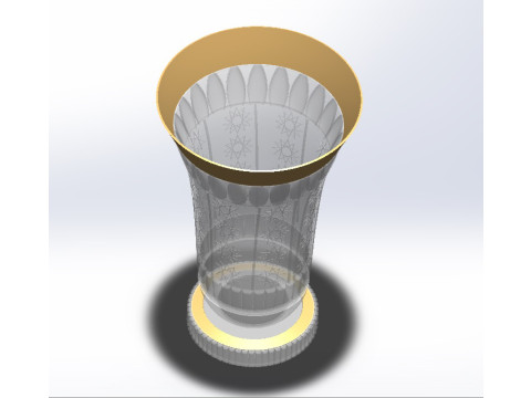 Flower vase models 3D printing metal processing glass and crystal interior decoration 3D Print Model