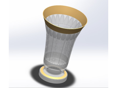 Flower vase models 3D printing metal processing glass and crystal interior decoration 3D Print Model