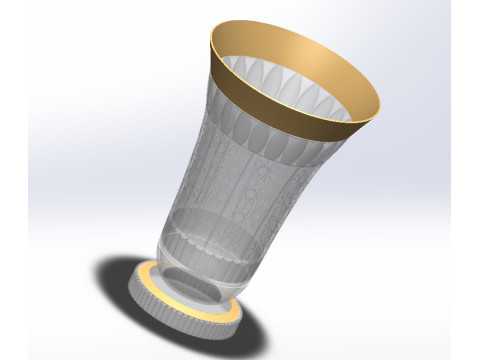 Flower vase models 3D printing metal processing glass and crystal interior decoration 3D Print Model