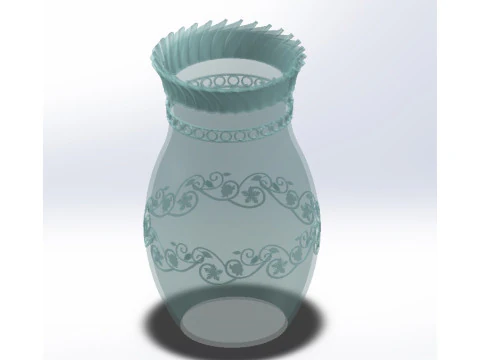 Flower vase models 3D printing metal processing glass and crystal interior decoration 3D Print Model 3D Print Model