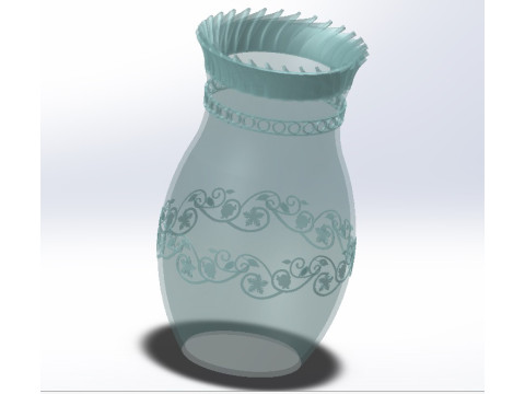Flower vase models 3D printing metal processing glass and crystal interior decoration 3D Print Model 3D प्रिंट मॉडल