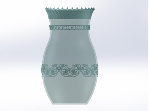Flower vase models 3D printing metal processing glass and crystal interior decoration 3D Print Model 3D प्रिंट मॉडल
