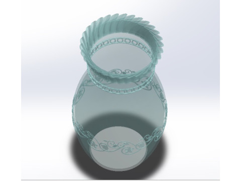 Flower vase models 3D printing metal processing glass and crystal interior decoration 3D Print Model 3D प्रिंट मॉडल