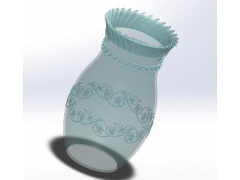Flower vase models 3D printing metal processing glass and crystal interior decoration 3D Print Model 3D प्रिंट मॉडल