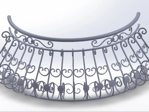 别墅铁艺装饰3D玻璃屋顶 3D 打印模型