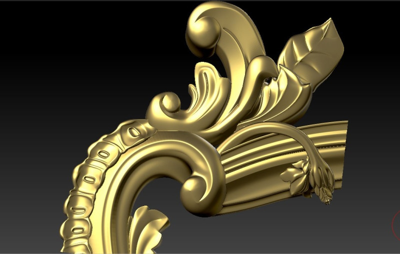 Класична позолочена дерев'яна рама для дзеркала, виготовлена на верстаті для різьблення з ЧПУ 3D 3D Принт Модель .c4d .max .obj .3ds .fbx .stl .blend