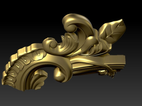 Класична позолочена дерев'яна рама для дзеркала, виготовлена на верстаті для різьблення з ЧПУ 3D 3D Принт Модель