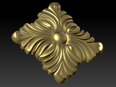 CNC彫刻機3Dによって製造されたクラシックな金メッキの木製ミラーフレーム 3Dプリントモデル