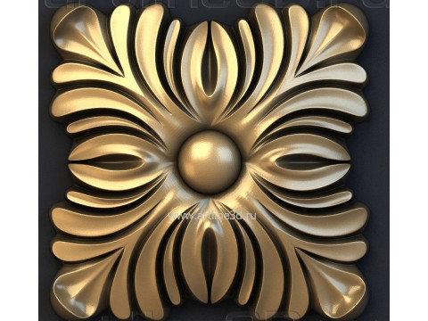 CNC彫刻機3Dによって製造されたクラシックな金メッキの木製ミラーフレーム 3Dプリントモデル