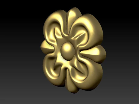 Classic gold plated wooden mirror frame produced by CNC carving machine 3D 3D Print Model