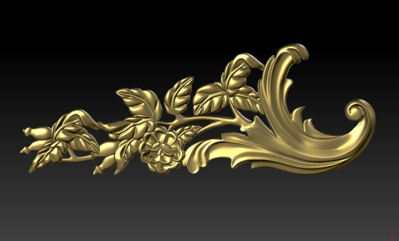Motivi decorativi per soffitti, pareti, cornici per specchi, cornici, produzione della macchina CNC Modello di stampa 3D .c4d .max .obj .3ds .fbx .stl .blend 