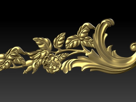 Tavanlar için dekoratif desenler duvarlar ayna çerçeveleri resim çerçeveleri CNC makine çıkışı 3D Baskı Modeli