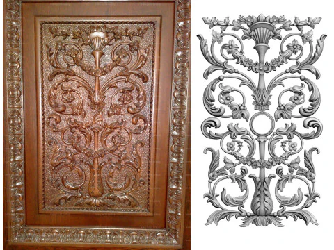 Decorative patterns for ceilings walls mirror frames picture frames production and construction 3D 3D Print Model