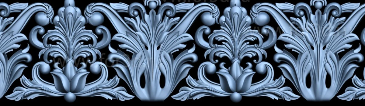 Decorative patterns for ceilings walls mirror frames picture frames CNC machine output 3D Print Model .c4d .max .obj .3ds .fbx .stl .blend 