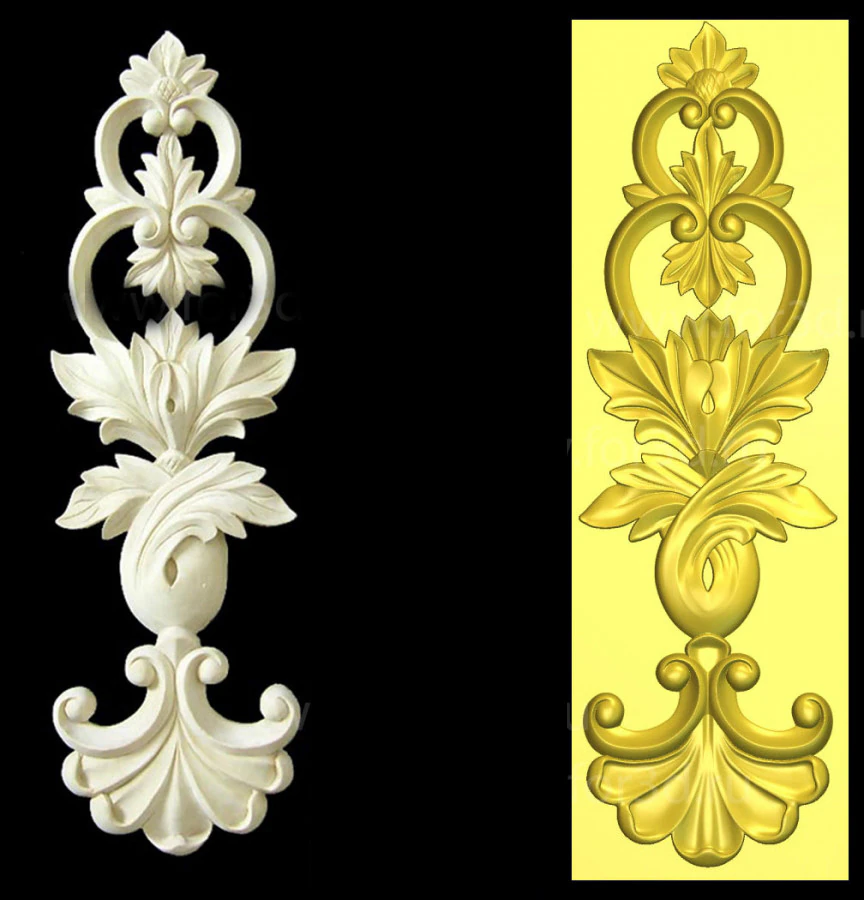 Decorative patterns for ceilings walls mirror frames picture frames CNC machine output 3D Print Model .c4d .max .obj .3ds .fbx .stl .blend 