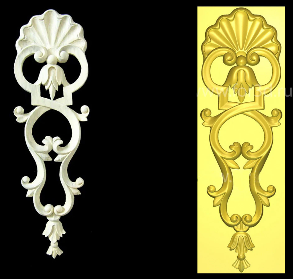 Decorative patterns for ceilings walls mirror frames picture frames CNC machine output 3D Print Model .c4d .max .obj .3ds .fbx .stl .blend 