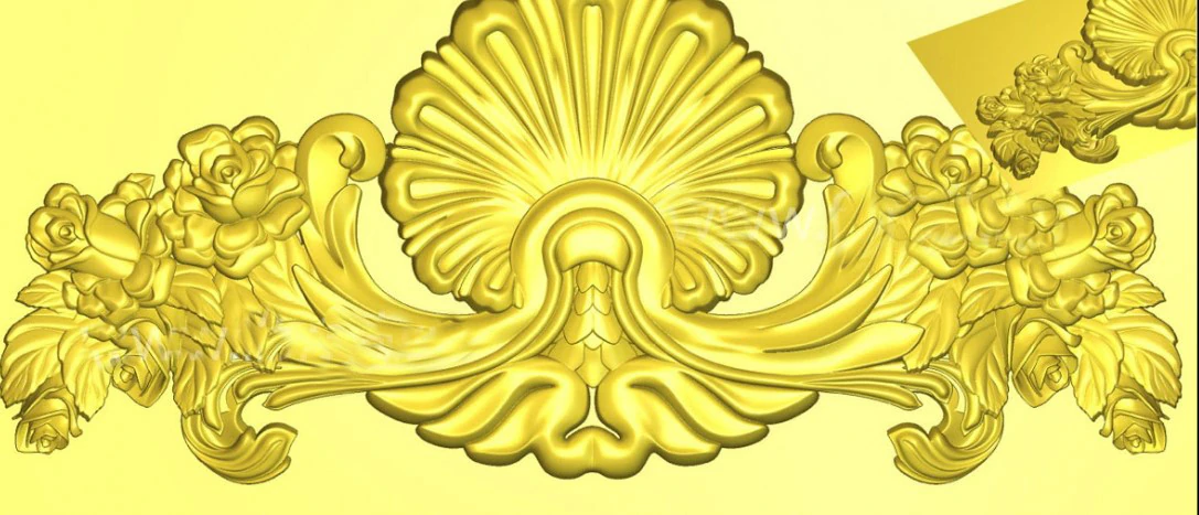 Decorative patterns for ceilings walls mirror frames picture frames CNC machine output 3D Print Model .c4d .max .obj .3ds .fbx .stl .blend