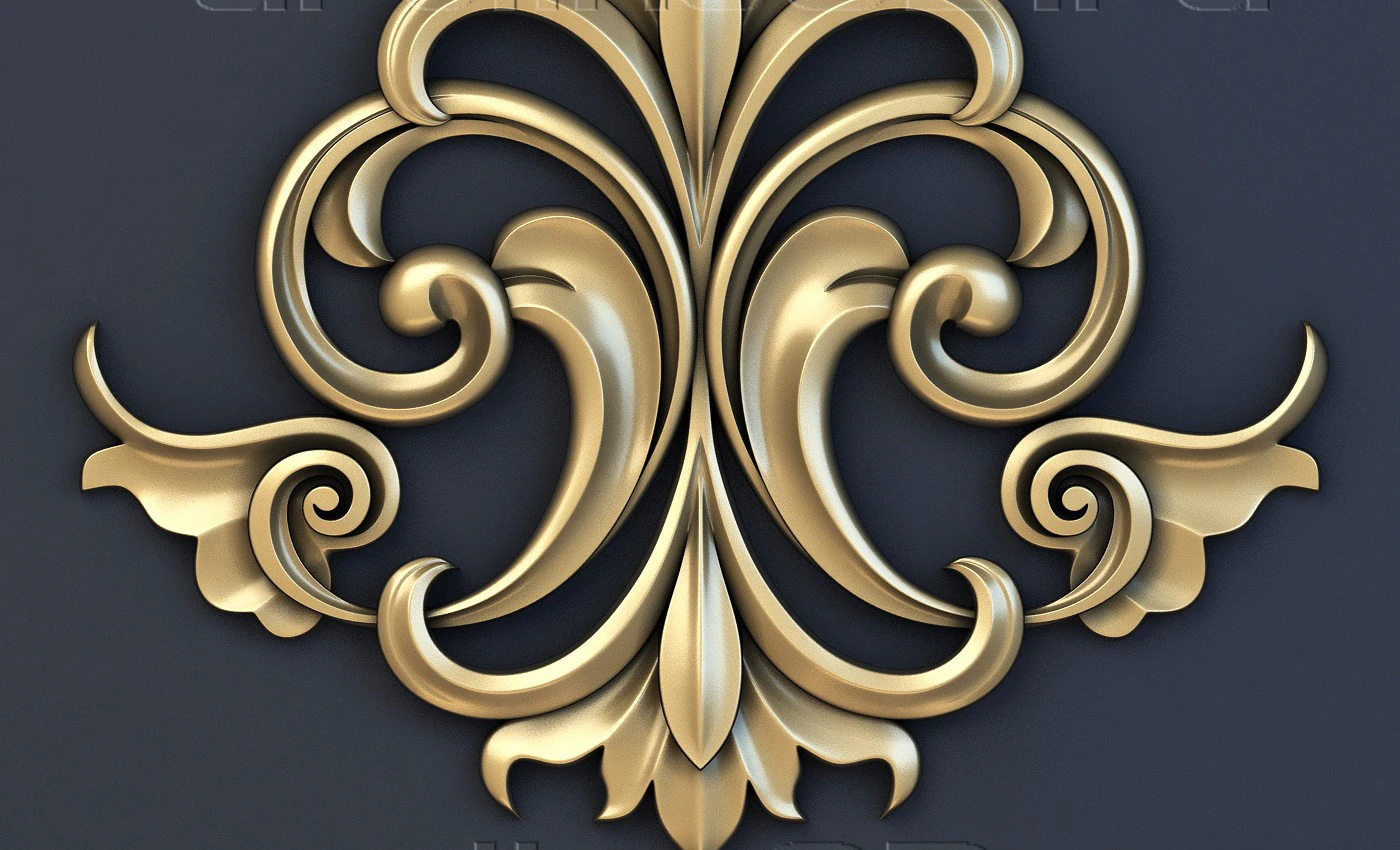 Decorative patterns for ceilings walls mirror frames picture frames CNC machine output 3D Print Model .c4d .max .obj .3ds .fbx .stl .blend