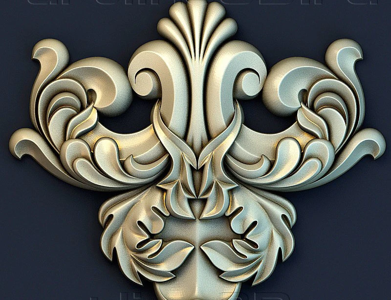 Decorative patterns for ceilings walls mirror frames picture frames CNC machine output 3D Print Model .c4d .max .obj .3ds .fbx .stl .blend