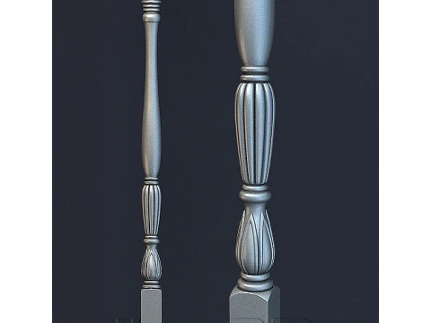 Колона перил спіральних сходів для стелі, стін, рам для дзеркал, рам для картин, вихід машини з ЧПУ 3D Принт Модель