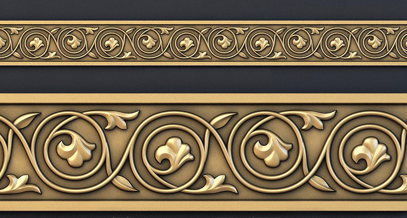 Pola cetakan dekoratif pada dinding interior plester kayu semen langit-langit meja kursi tempat tidur Model Cetak 3D .c4d .max .obj .3ds .fbx .stl .blend 