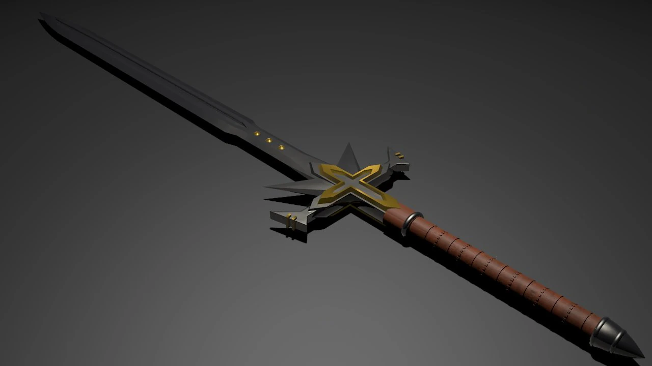 crusader sword 3D Model .c4d .max .obj .3ds .fbx .stl .blend 