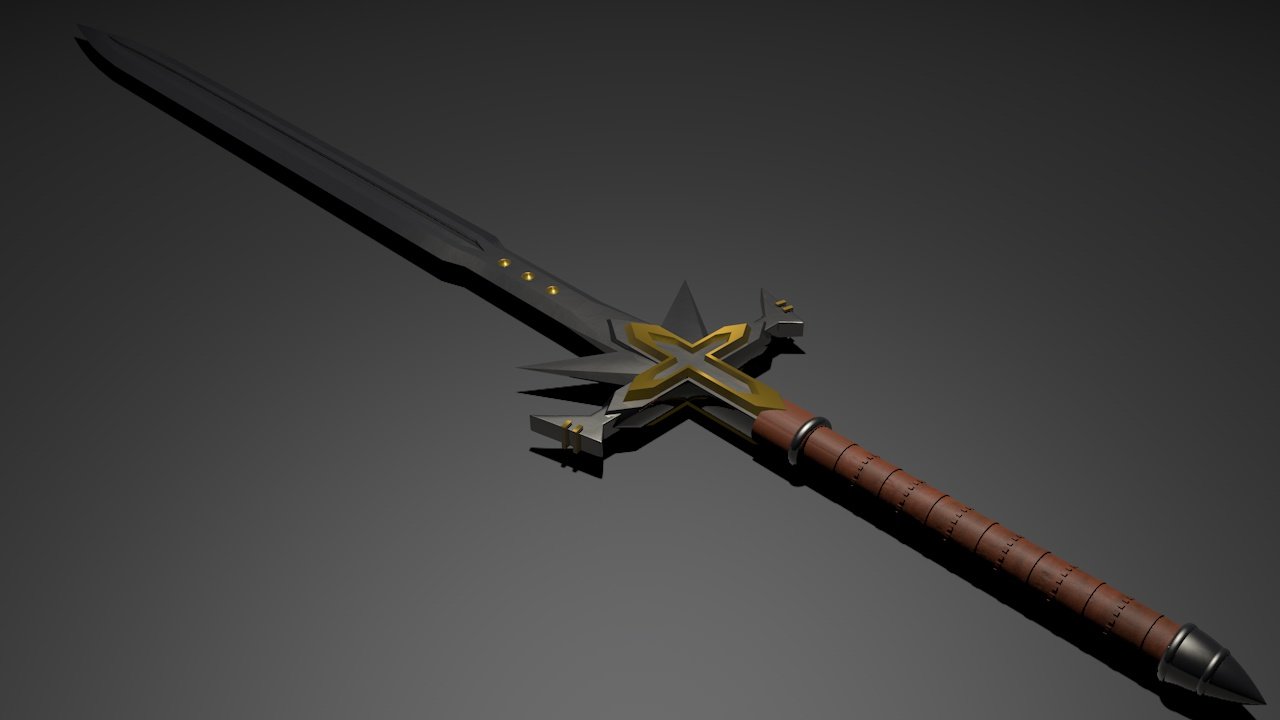 Меч 3д модель. Crusader Sword 2021.