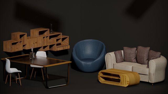 furniture pack 3D 模型 .c4d .max .obj .3ds .fbx .stl .blend 