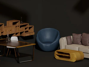 pacchetto di mobili Modello 3D