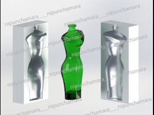 lady shape perfuem bottle 3D 모델