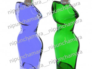 lady shape perfuem bottle Modèle 3D