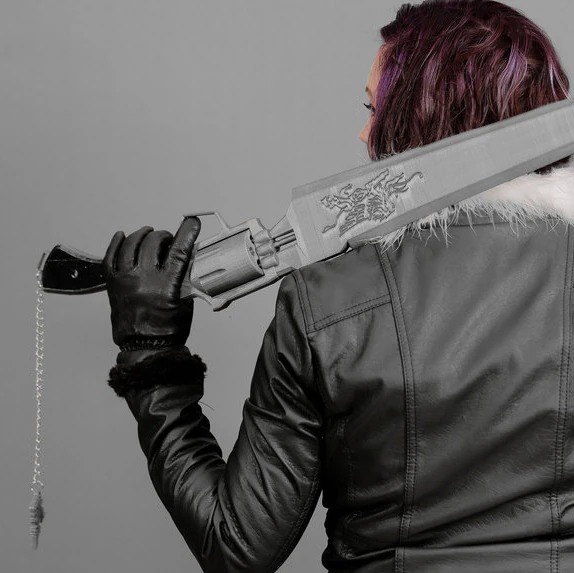 gunblade 3D Print Model .c4d .max .obj .3ds .fbx .stl .blend 