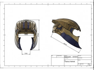 casco de thanos Modelo de Impressão 3D