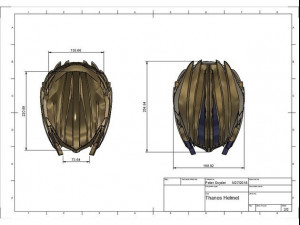 casco de thanos Modelo de Impressão 3D