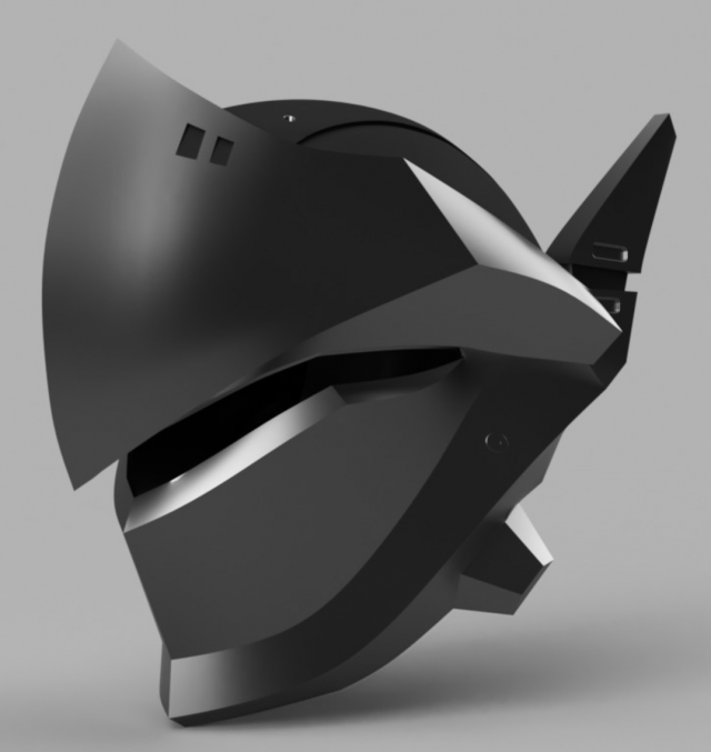 genji casco overwatch 3D Принт Модель .c4d .max .obj .3ds .fbx .stl .blend 