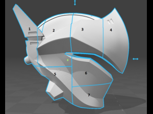 genji casco overwatch 3D Принт Модель