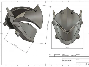 genji casco overwatch 3D Print Model