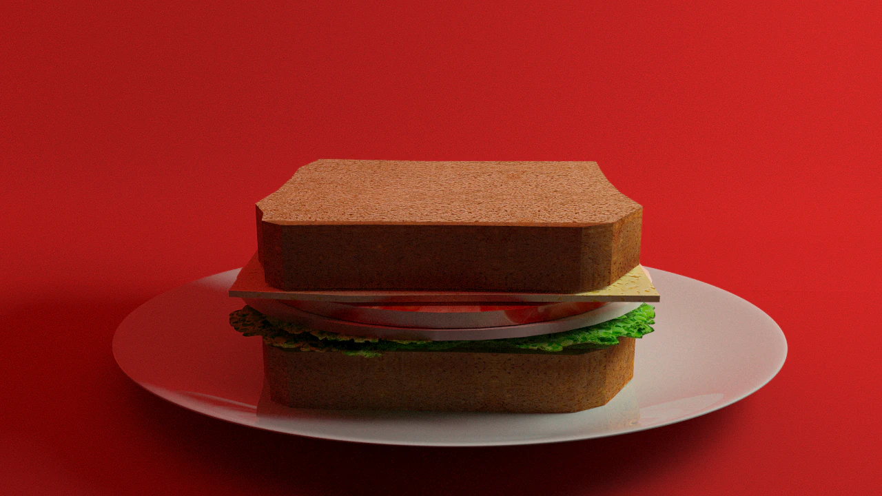 sandwich 3D Model .c4d .max .obj .3ds .fbx .stl .blend