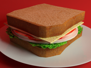 sandwich Modelo 3D